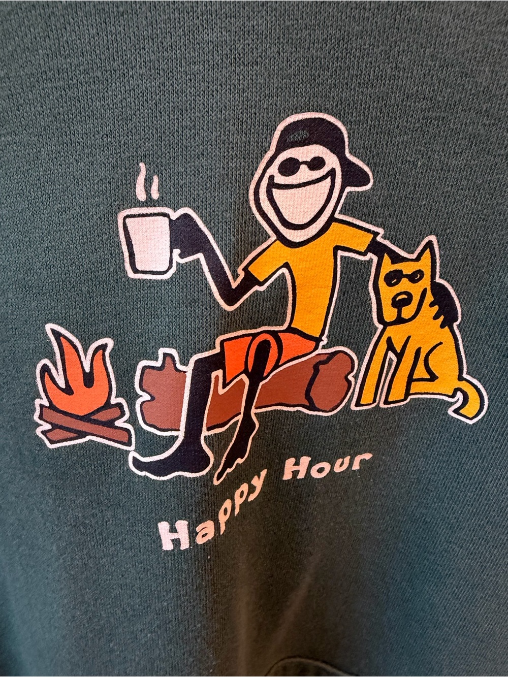 Life Is Good Teal 'Happy Hour' Hoodie with White Drawcords - Picture 2 of 6